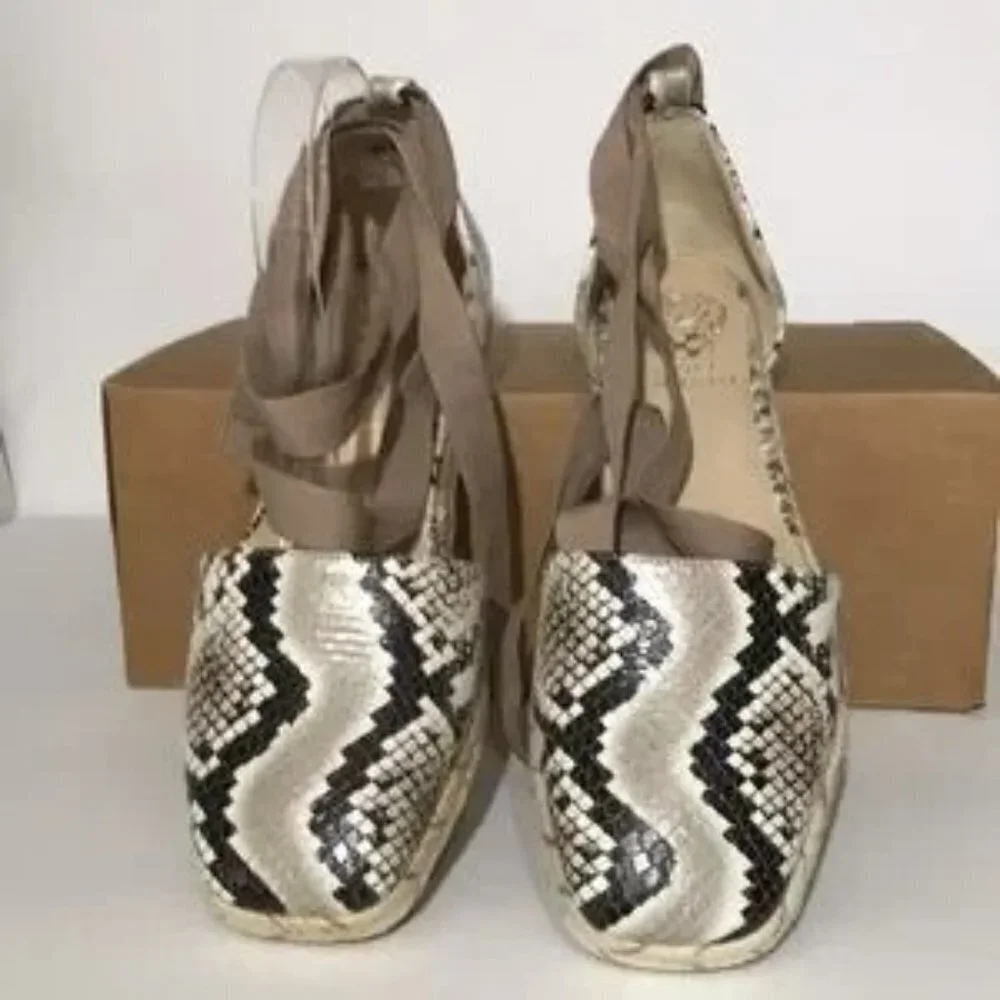 Vince Camuto Jeliany Leather Lace-Up Espadrilles
